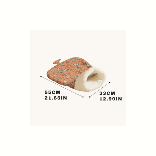 Cozy plush pet sleeping bag