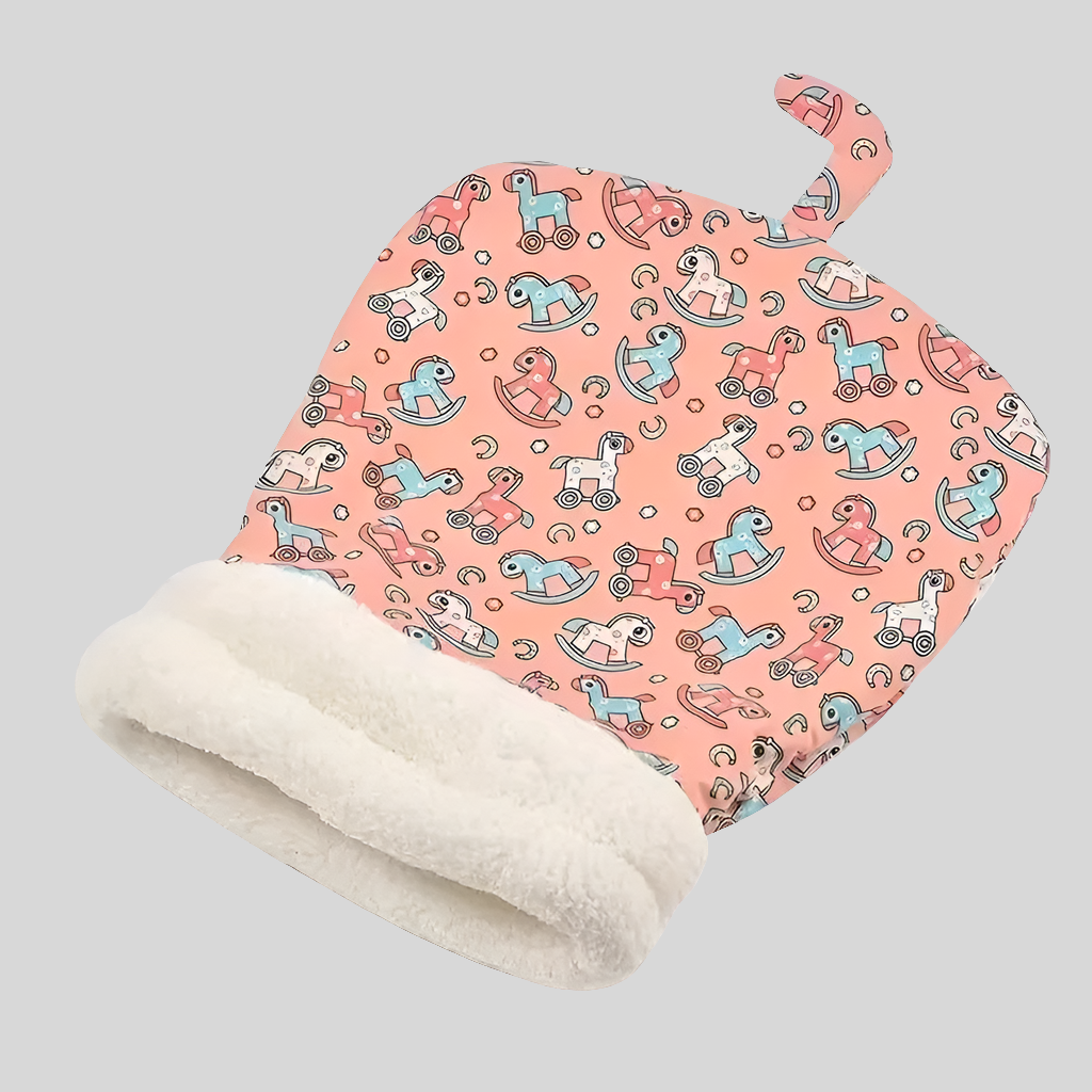 Cozy plush pet sleeping bag