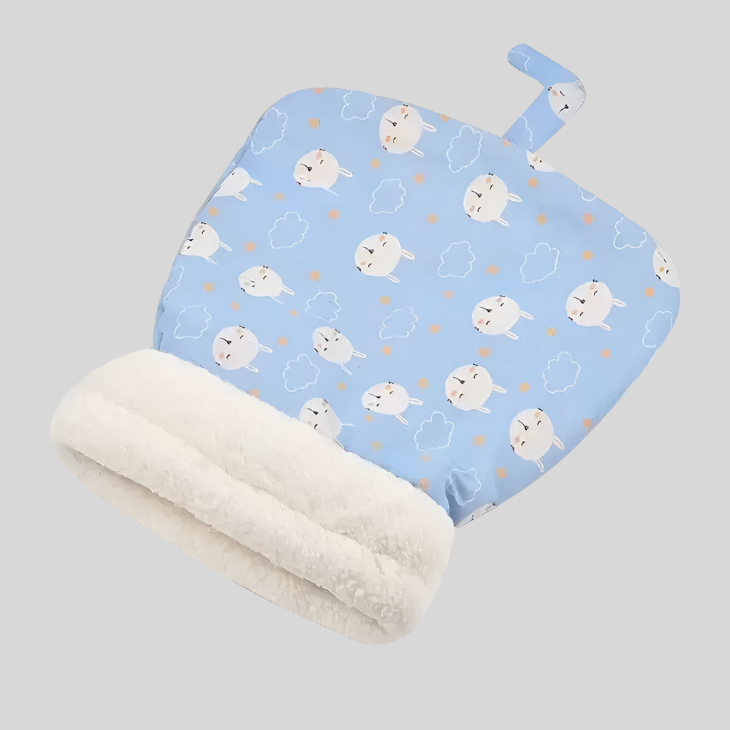Cozy plush pet sleeping bag