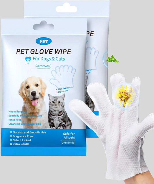 Pet cleaning gloves wipes